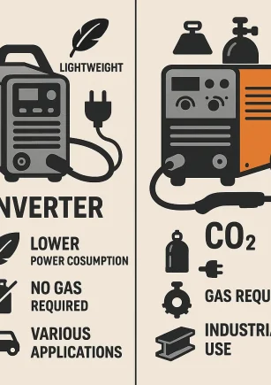 تفاوت دستگاه جوش اینورتر و CO2